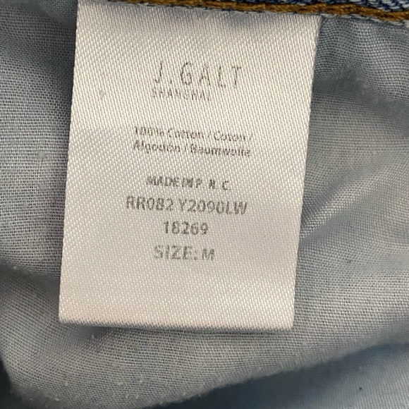 J Galt Shanghai Blue Cotton Denim Straight Leg Jeans Size Medium Light Wash - Picture 4 of 8